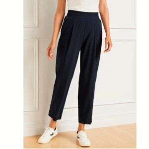 NWT T by Talbots Lightweight Woven Stretch Straight Leg Pants Navy 3X